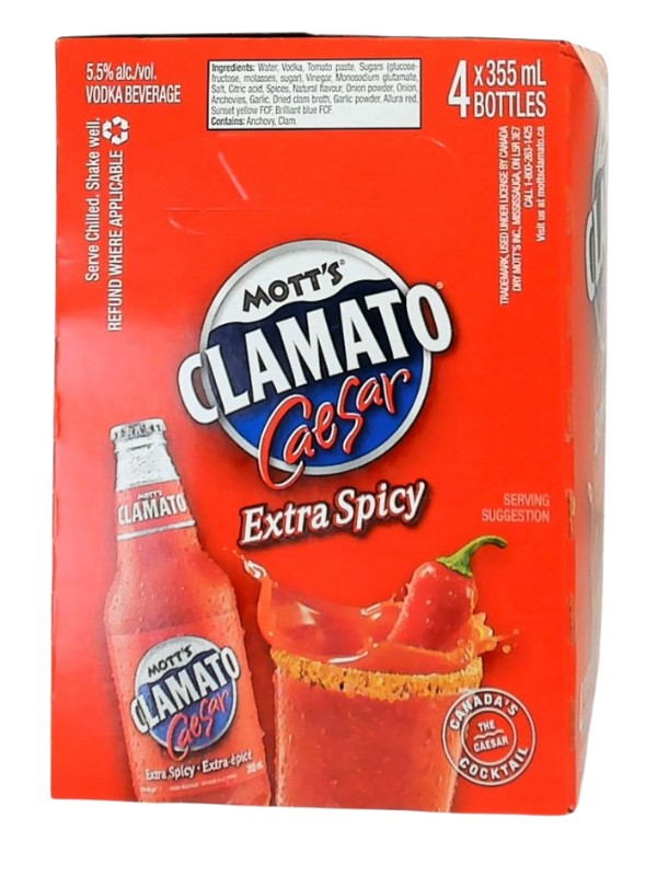 Mott'S Clamato Caesar Extra Spicy