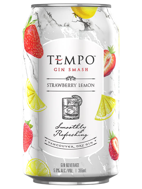Tempo Gin Smash Strawberry Lemon 355 Ml